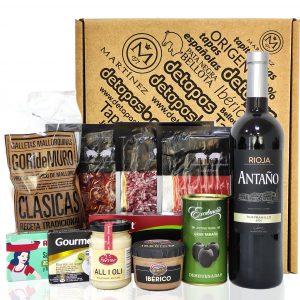 Präsentbox - Ein Tapas-Abend für Zwei - Spezialitäten aus Spanien - Geschenk-Idee für Gourmets & Freunde der spanische Küche